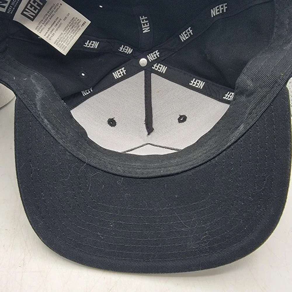 Neff Braving The Elements Skate Streetwear Black White Snapback Baseball Cap Hat_9